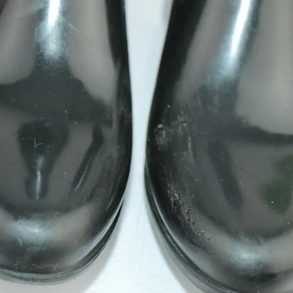 J Crew Womens Rain Boot Size 7 Black‎ Rubber Water Resistant Chelsea Bootie Flat